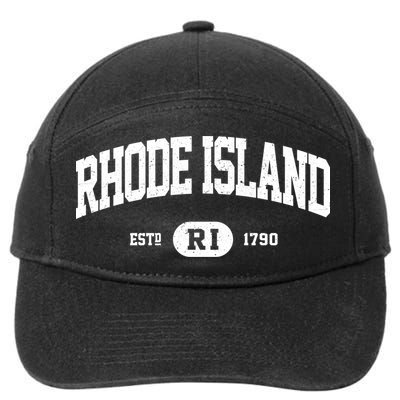 Rhode Island Cute Gift Retro Vintage Rhode Island Gift Ri 7-Panel Snapback Hat