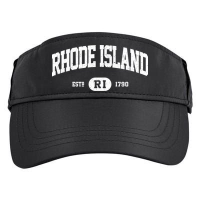Rhode Island Cute Gift Retro Vintage Rhode Island Gift Ri Adult Drive Performance Visor