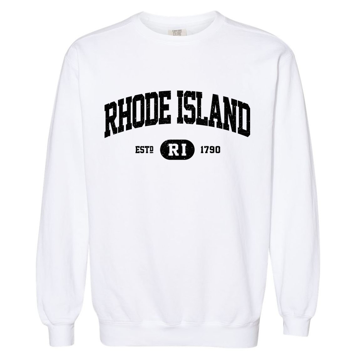 Rhode Island Cute Gift Retro Vintage Rhode Island Gift Ri Garment-Dyed Sweatshirt
