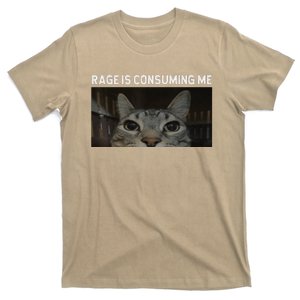 Rage Is Consuming Me Cat Meme Silly Staring Cat Funny Meme T-Shirt