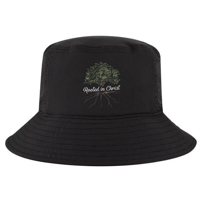 Rooted In Christ Christian Jesus Cool Comfort Performance Bucket Hat