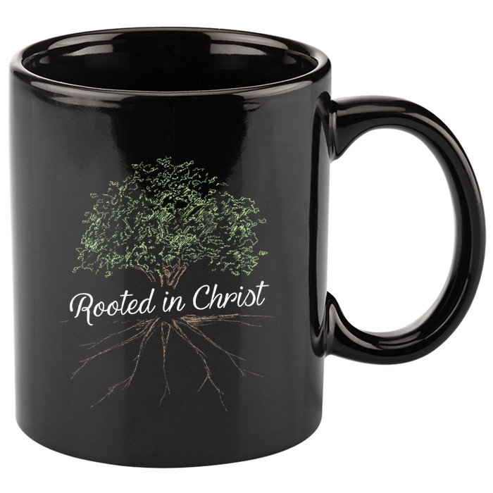 Rooted In Christ Christian Jesus 11oz C Handle Ceramic Mug