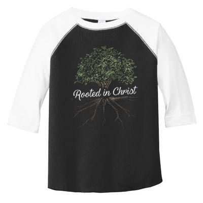 Rooted In Christ Christian Jesus Toddler Fine Jersey T-Shirt
