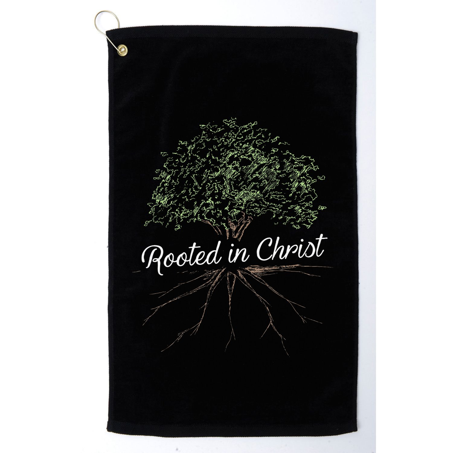 Rooted In Christ Christian Jesus Golf Towel