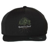 Rooted In Christ Christian Jesus Wool Snapback Cap
