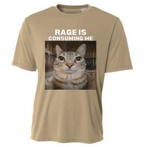 Rage Is Consuming Me Meme Cat Meme Internet Memes Funny Meme Cooling Performance Crew T-Shirt