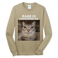 Rage Is Consuming Me Meme Cat Meme Internet Memes Funny Meme Tall Long Sleeve T-Shirt