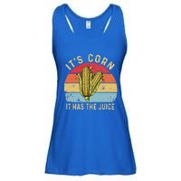 Retro It`s Corn It Has The Juice Funny Corn Trendy Ladies Essential Flowy Tank