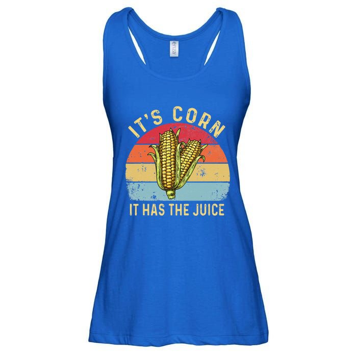 Retro It`s Corn It Has The Juice Funny Corn Trendy Ladies Essential Flowy Tank