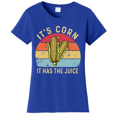 Retro It`s Corn It Has The Juice Funny Corn Trendy Women's T-Shirt