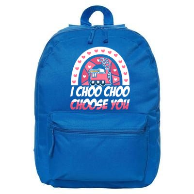 Rainbow I Choo Choo Choose You Valentines Day Train Gift 16 in Basic Backpack