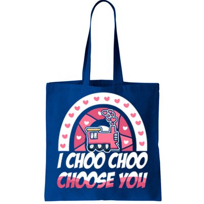 Rainbow I Choo Choo Choose You Valentines Day Train Gift Tote Bag