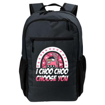 Rainbow I Choo Choo Choose You Valentines Day Train Gift Daily Commute Backpack