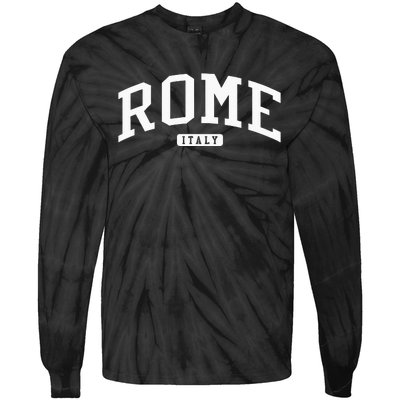 Rome Italy College Tie-Dye Long Sleeve Shirt