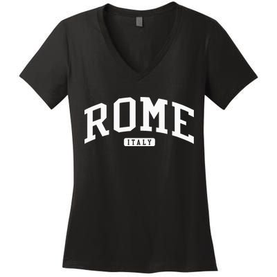 Rome Italy College Women's V-Neck T-Shirt