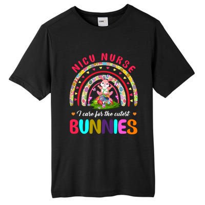 Rainbow I Care For The Cutest Bunnies Nicu Nurse Easter Day Cute Gift Tall Fusion ChromaSoft Performance T-Shirt