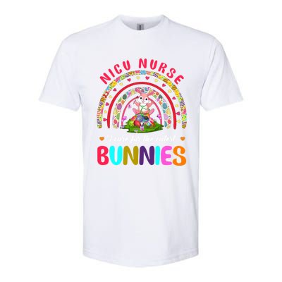 Rainbow I Care For The Cutest Bunnies Nicu Nurse Easter Day Cute Gift Softstyle® CVC T-Shirt