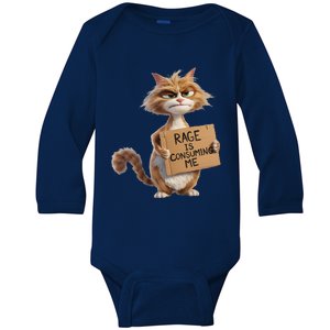 Rage Is Consuming Me Meme Cat Meme Oddly Specific Memes Joke Baby Long Sleeve Bodysuit