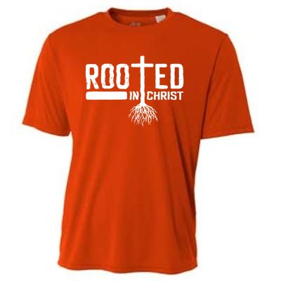 Rooted In Christ Religious Cooling Performance Crew T-Shirt