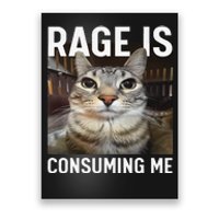 Rage Is Consuming Me Funny Cat Meme Gift Poster