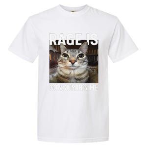 Rage Is Consuming Me Funny Cat Meme Gift Garment-Dyed Heavyweight T-Shirt