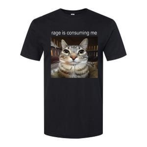 Rage Is Consuming Me Silly Staring Cat Meme Softstyle CVC T-Shirt