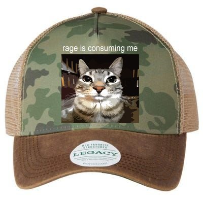 Rage Is Consuming Me Silly Staring Cat Meme Legacy Tie Dye Trucker Hat