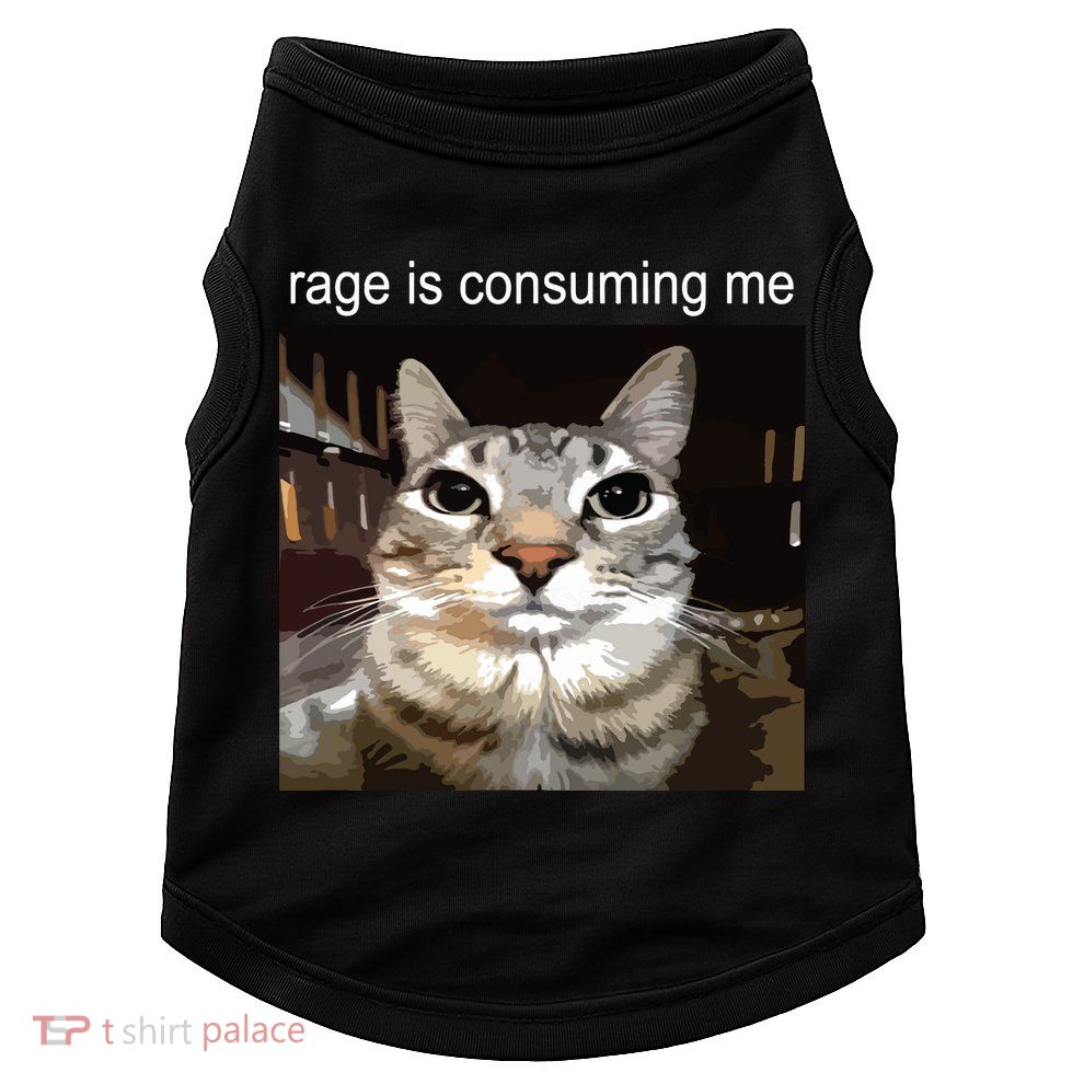 Rage Is Consuming Me Silly Staring Cat Meme Doggie Tank