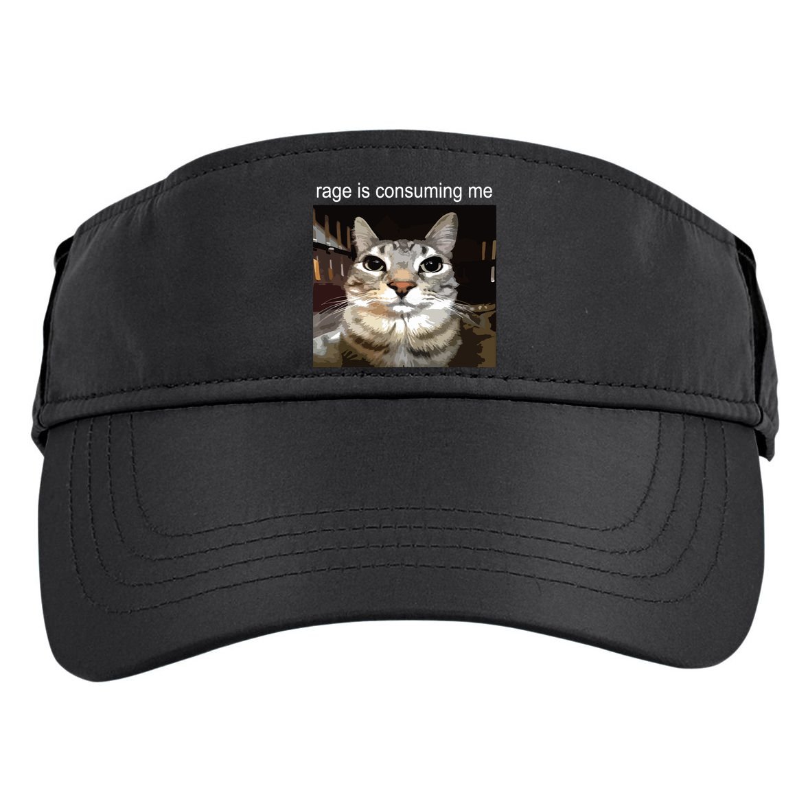 Rage Is Consuming Me Silly Staring Cat Meme Adult Drive Performance Visor