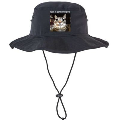 Rage Is Consuming Me Silly Staring Cat Meme Bucket Hat