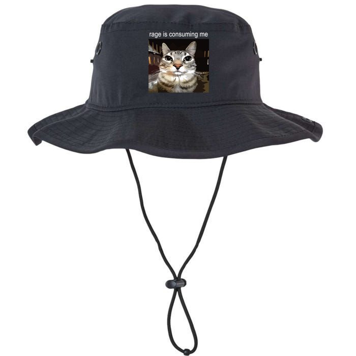 Rage Is Consuming Me Silly Staring Cat Meme Bucket Hat