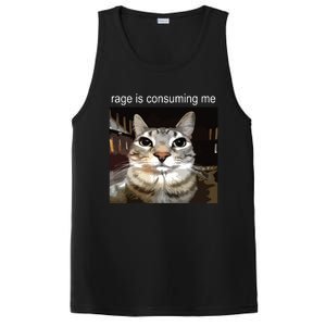 Rage Is Consuming Me Silly Staring Cat Meme PosiCharge Competitor Tank