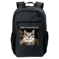 Rage Is Consuming Me Silly Staring Cat Meme Backpack