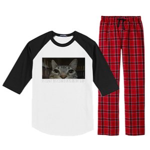 Rage Is Consuming Me Cat Meme Silly Staring Cat Funny Meme Raglan Sleeve Pajama Set