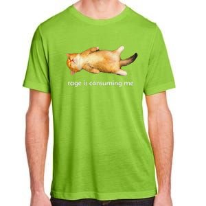 Rage Is Consuming Me Silly Sleepy Cat Meme Adult ChromaSoft Performance T-Shirt