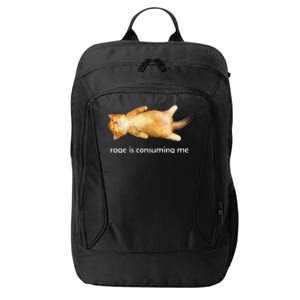 Rage Is Consuming Me Silly Sleepy Cat Meme City Backpack