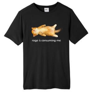 Rage Is Consuming Me Silly Sleepy Cat Meme Tall Fusion ChromaSoft Performance T-Shirt