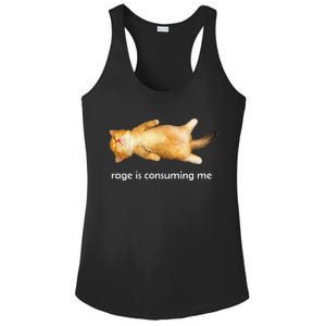 Rage Is Consuming Me Silly Sleepy Cat Meme Ladies PosiCharge Competitor Racerback Tank