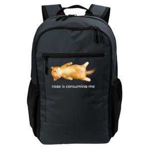 Rage Is Consuming Me Silly Sleepy Cat Meme Daily Commute Backpack