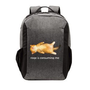 Rage Is Consuming Me Silly Sleepy Cat Meme Vector Backpack