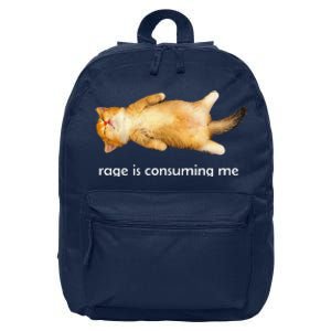 Rage Is Consuming Me Silly Sleepy Cat Meme 16 in Basic Backpack