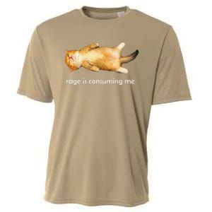 Rage Is Consuming Me Silly Sleepy Cat Meme Cooling Performance Crew T-Shirt