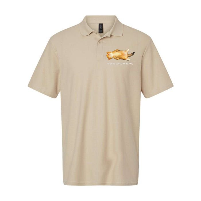 Rage Is Consuming Me Silly Sleepy Cat Meme Softstyle Adult Sport Polo