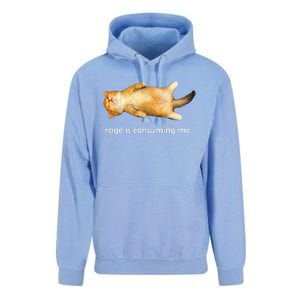 Rage Is Consuming Me Silly Sleepy Cat Meme Unisex Surf Hoodie