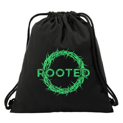 Rooted In Christ Having Your Roots Firmly In God Drawstring Bag