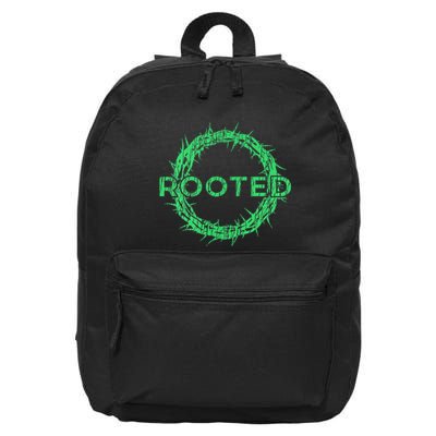 Rooted In Christ Having Your Roots Firmly In God 16 in Basic Backpack