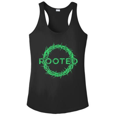 Rooted In Christ Having Your Roots Firmly In God Ladies PosiCharge Competitor Racerback Tank