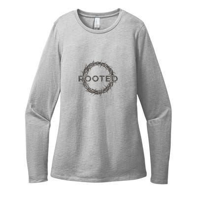 Rooted In Christ Womens CVC Long Sleeve Shirt