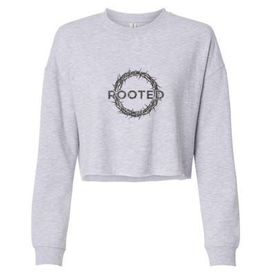 Rooted In Christ Cropped Pullover Crew