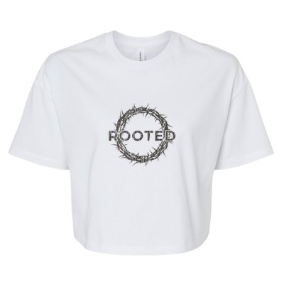 Rooted In Christ Bella+Canvas Jersey Crop Tee